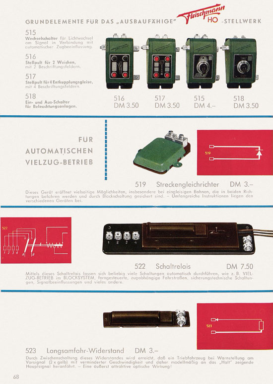 Seite 70 Fleischmann Katalog H0 1962-1963