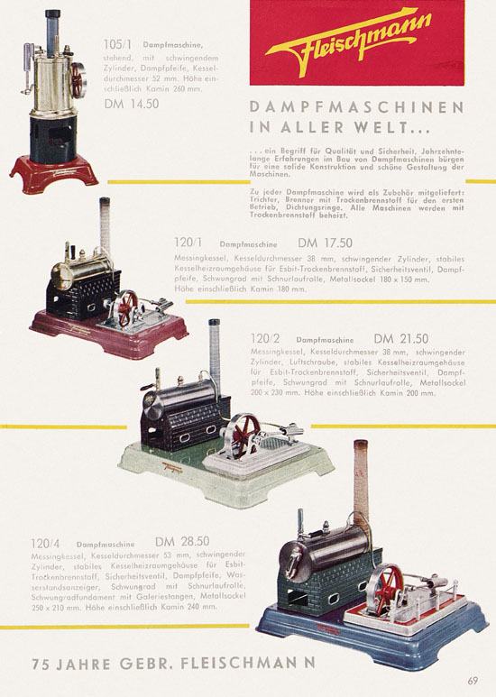 Seite 71 Fleischmann Katalog H0 1962-1963