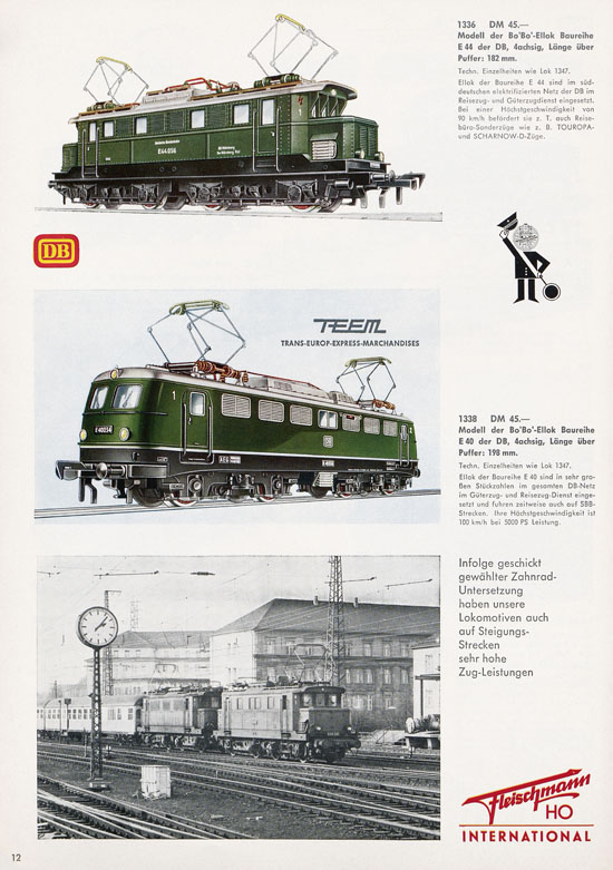 Fleischmann H0 International Auto-Ralley Katalog 1967-1968