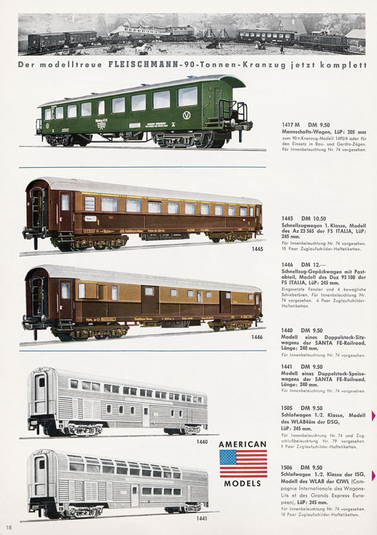 Fleischmann H0 International Auto-Ralley Katalog 1967-1968