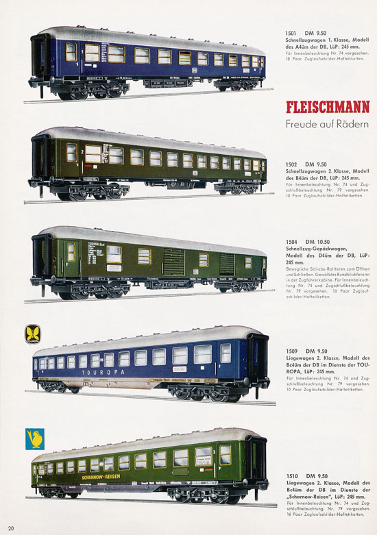 Fleischmann H0 International Auto-Ralley Katalog 1967-1968