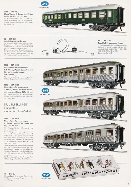 Fleischmann H0 International Auto-Ralley Katalog 1967-1968