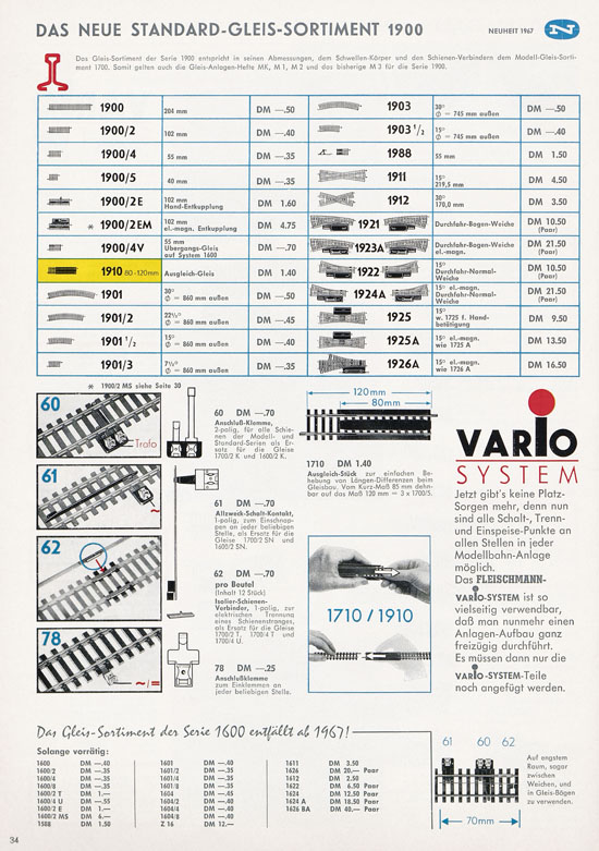 Fleischmann H0 International Auto-Ralley Katalog 1967-1968