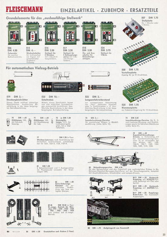 Fleischmann H0 International Auto-Ralley Katalog 1967-1968