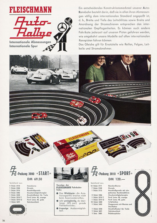 Fleischmann H0 International Auto-Ralley Katalog 1967-1968