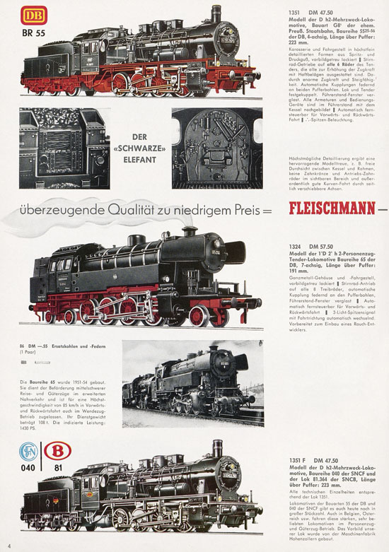 Fleischmann Katalog Modelleisenbahn Auto-Ralley 1968-1969