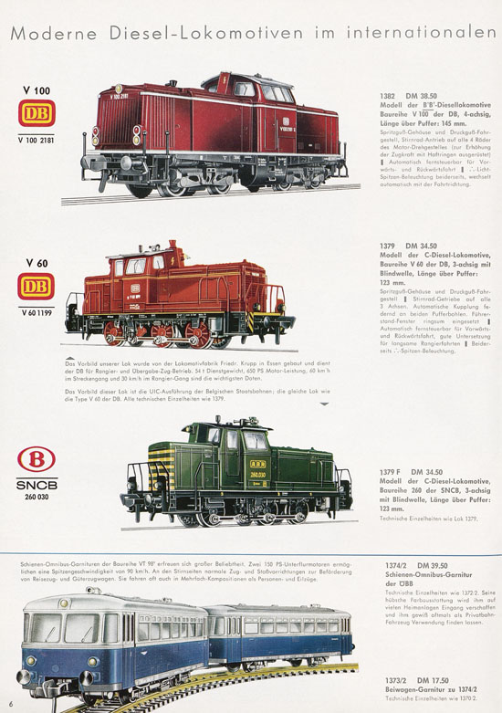 Fleischmann Katalog Modelleisenbahn Auto-Ralley 1968-1969