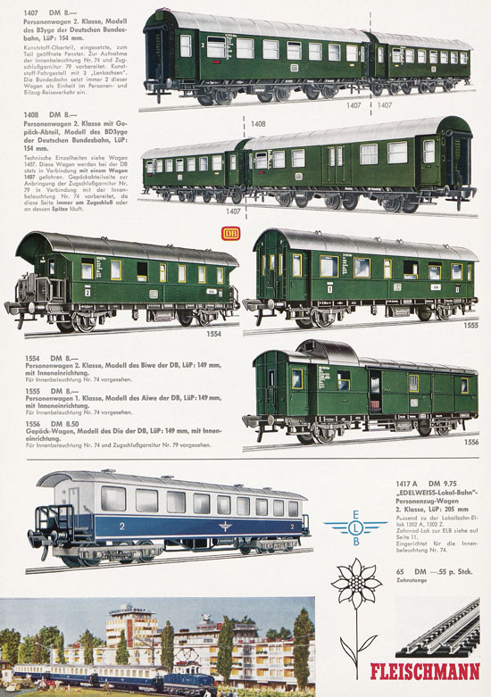 Fleischmann Katalog Modelleisenbahn Auto-Ralley 1968-1969