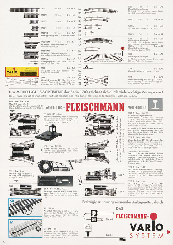 Fleischmann Katalog Modelleisenbahn Auto-Ralley 1968-1969