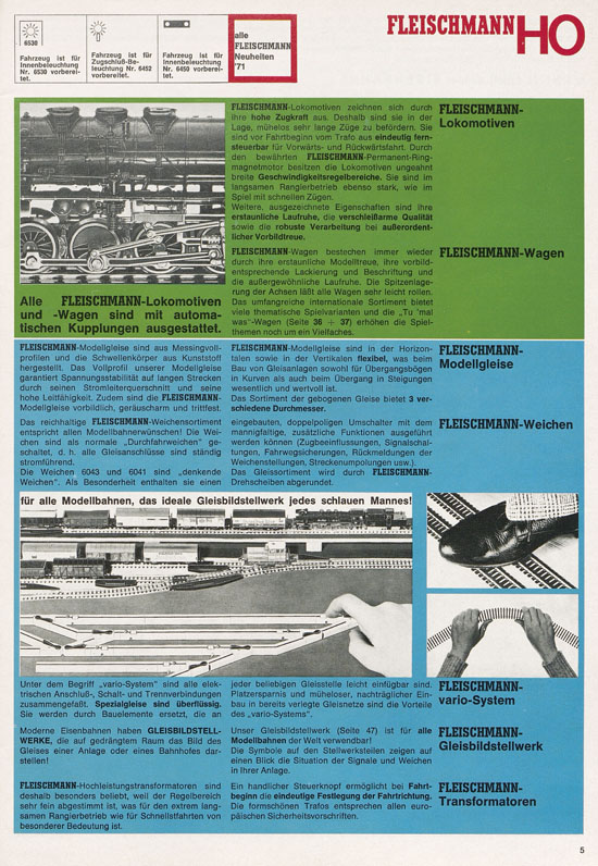 Fleischmann Katalog 1971