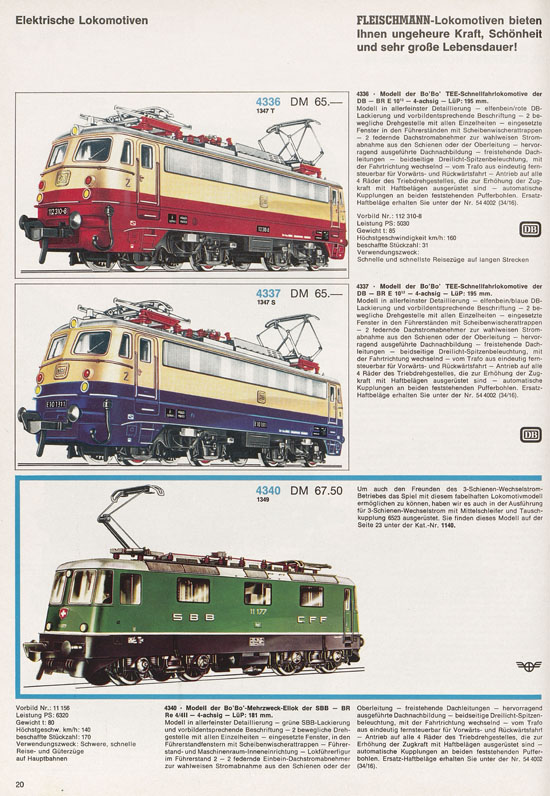 Fleischmann Katalog 1971