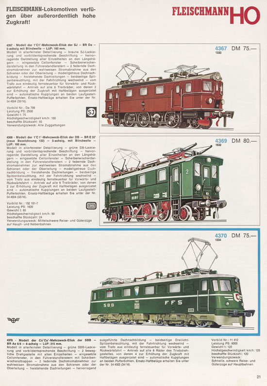 Fleischmann Katalog 1971