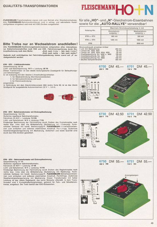 Fleischmann Katalog 1971