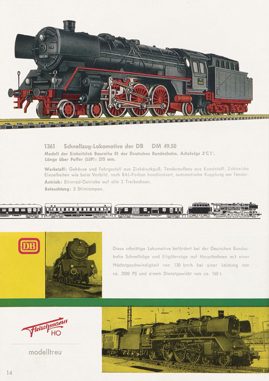 Seite 16 Fleischmann Katalog H0 1963-1964