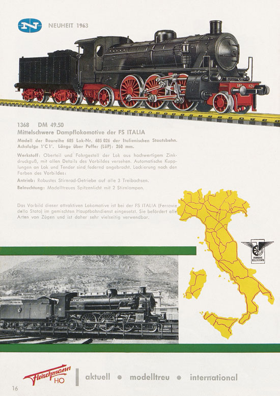 Seite 18 Fleischmann Katalog H0 1963-1964