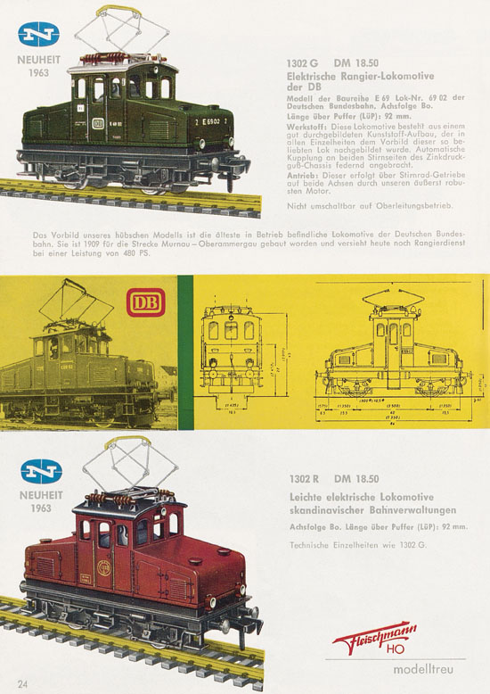 Seite 26 Fleischmann Katalog H0 1963-1964