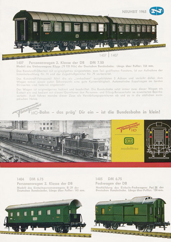 Fleischmann Katalog H0 1963-1964