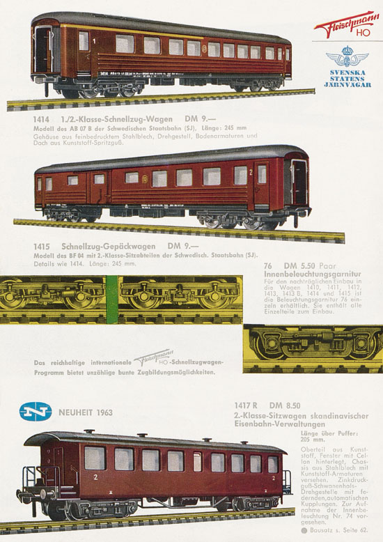 Seite 40 Fleischmann Katalog H0 1963-1964