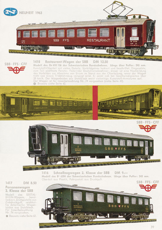 Seite 41 Fleischmann Katalog H0 1963-1964