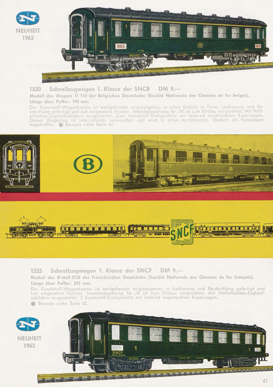 Seite 43 Fleischmann Katalog H0 1963-1964
