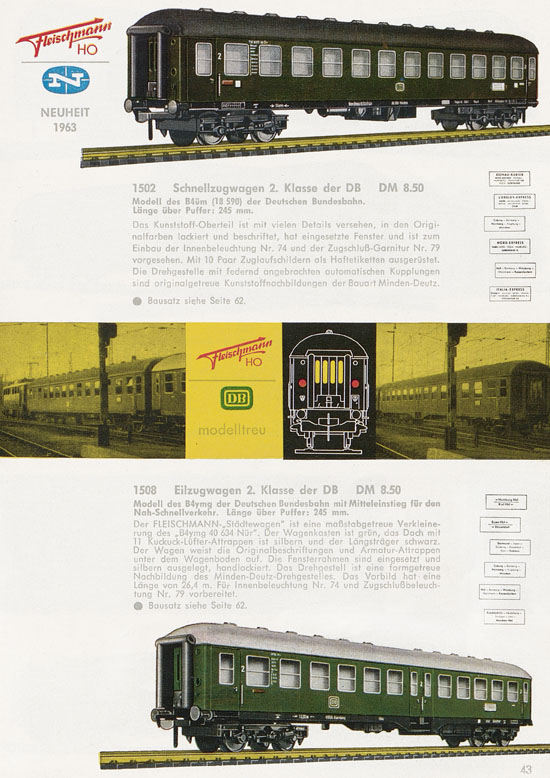 Seite 45 Fleischmann Katalog H0 1963-1964