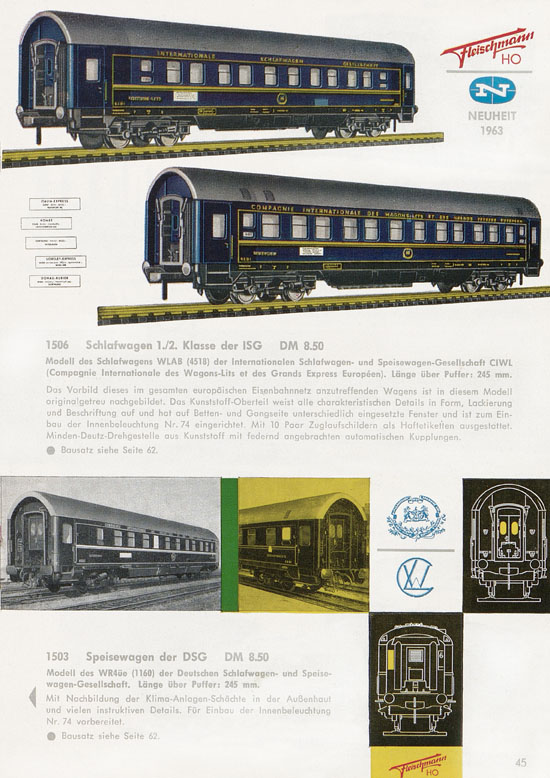Seite 47 Fleischmann Katalog H0 1963-1964
