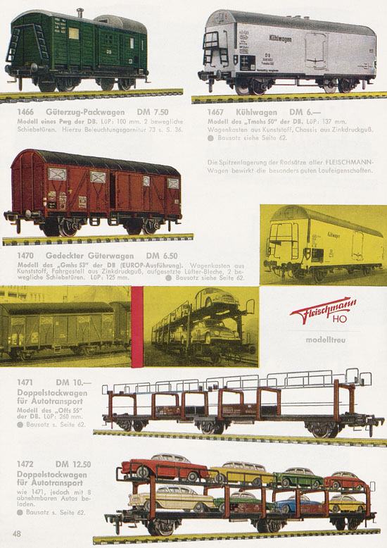 Seite 50 Fleischmann Katalog H0 1963-1964