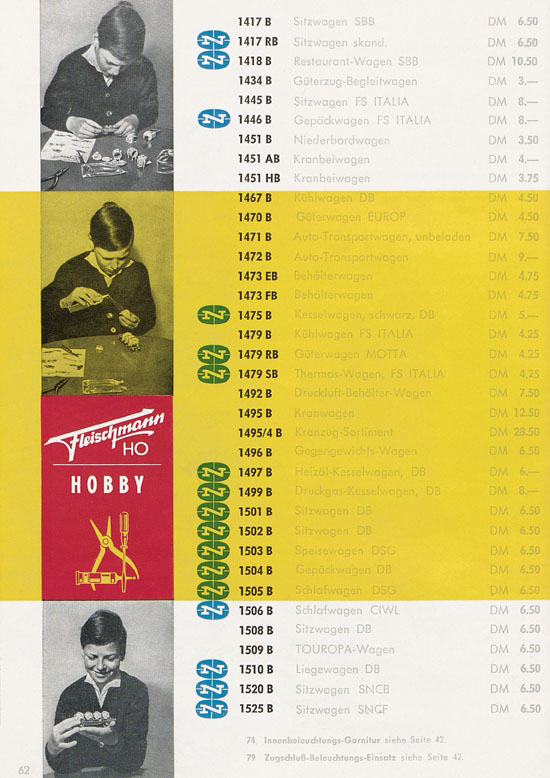 Seite 64 Fleischmann Katalog H0 1963-1964