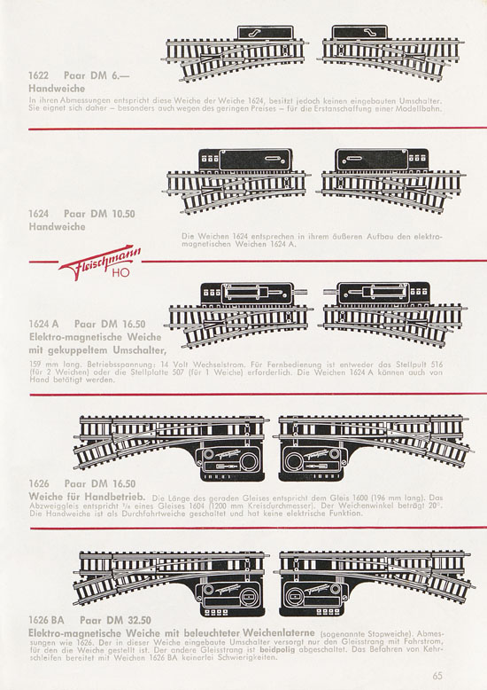 Seite 67 Fleischmann Katalog H0 1963-1964