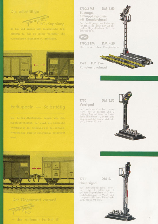 Seite 73 Fleischmann Katalog H0 1963-1964