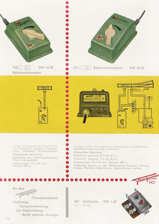 Seite 76 Fleischmann Katalog H0 1963-1964