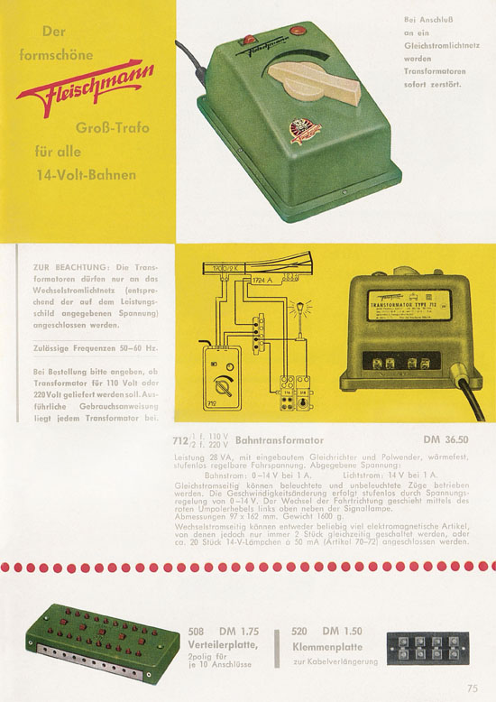 Seite 77 Fleischmann Katalog H0 1963-1964