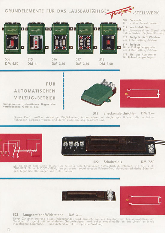Seite 78 Fleischmann Katalog H0 1963-1964