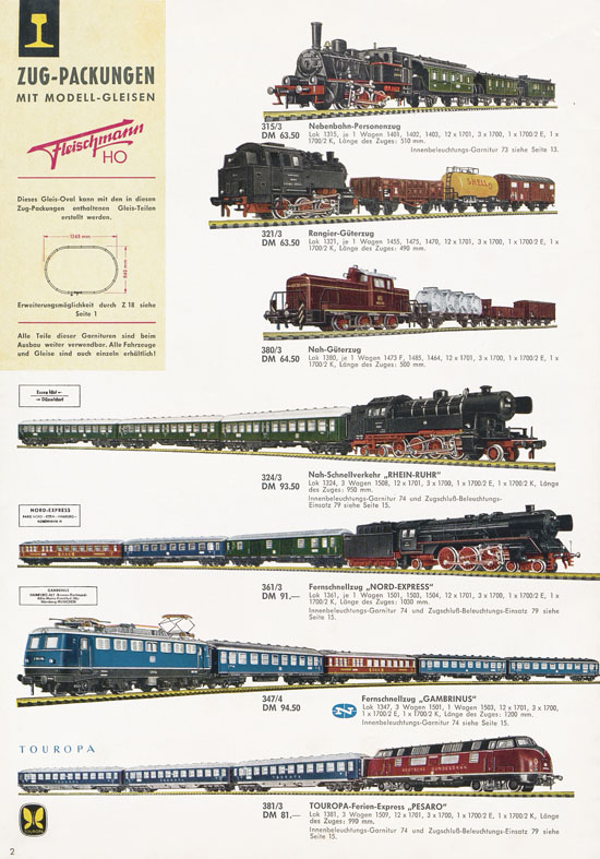 Fleischmann Katalog H0 International 1965-1966