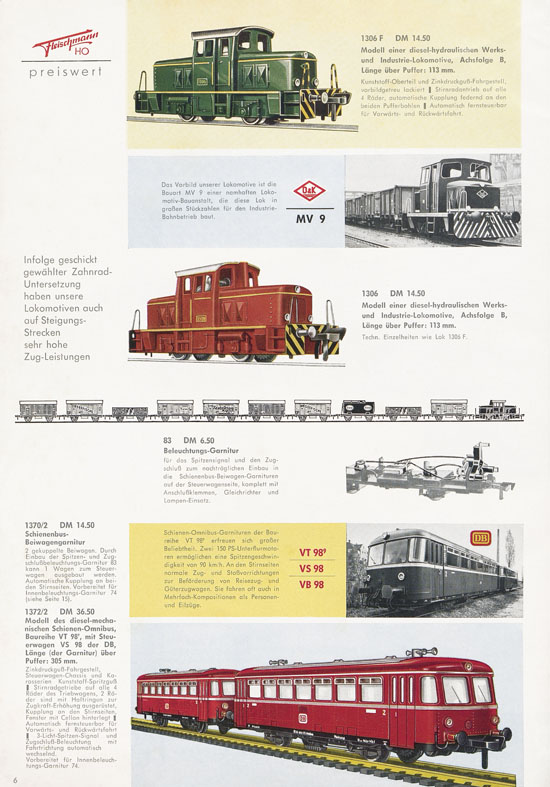 Fleischmann Katalog H0 International 1965-1966