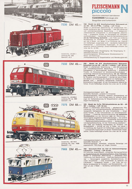 Fleischmann Katalog 1972