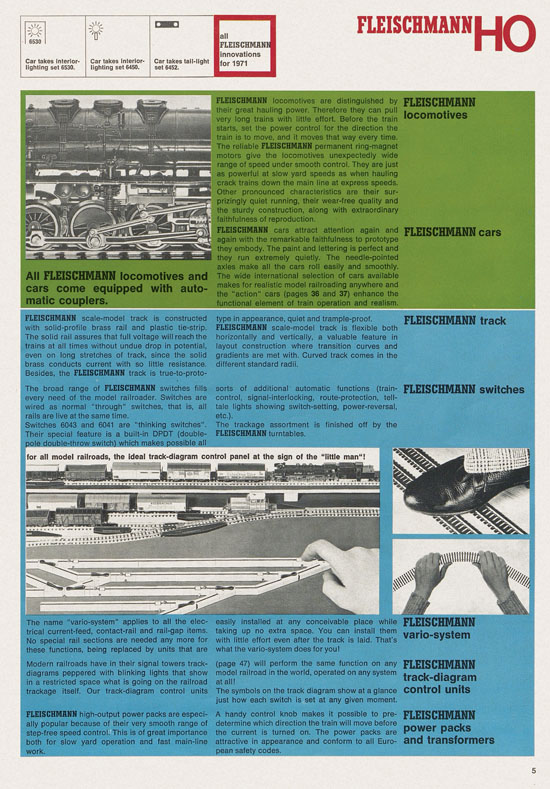Seite 5 Fleischmann catalog 1971