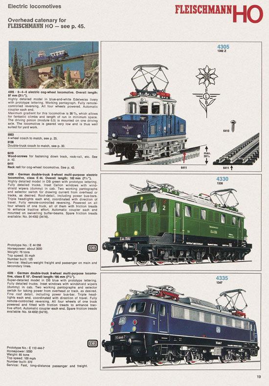 Seite 19 Fleischmann catalog 1971