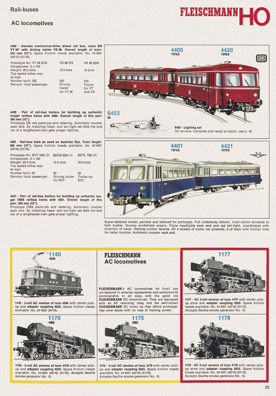 Seite 23 Fleischmann catalog 1971
