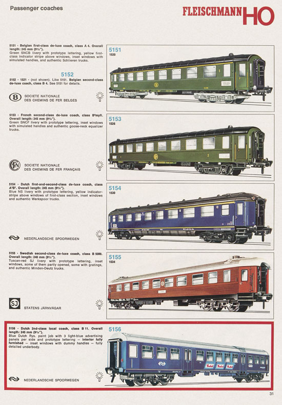 Seite 31 Fleischmann catalog 1971