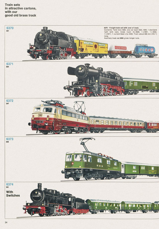 Seite 34 Fleischmann catalog 1971