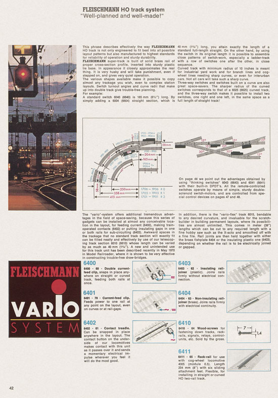 Seite 42 Fleischmann catalog 1971