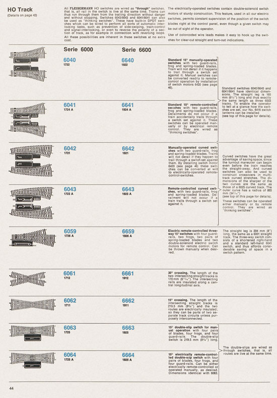 Seite 44 Fleischmann catalog 1971