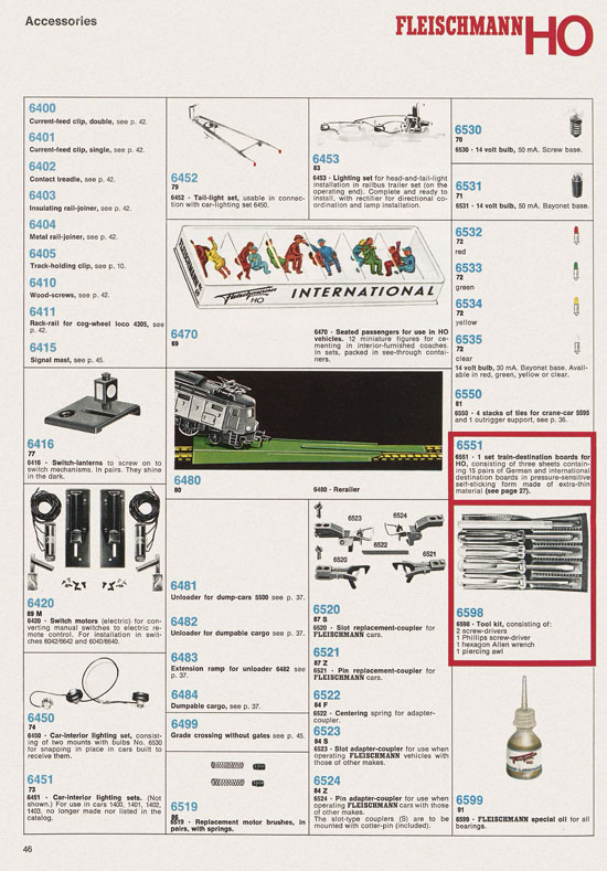 Seite 46 Fleischmann catalog 1971