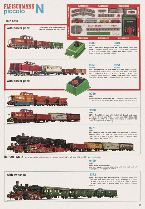 Fleischmann catalog 1971