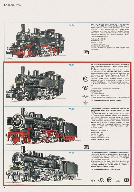 Seite 52 Fleischmann catalog 1971