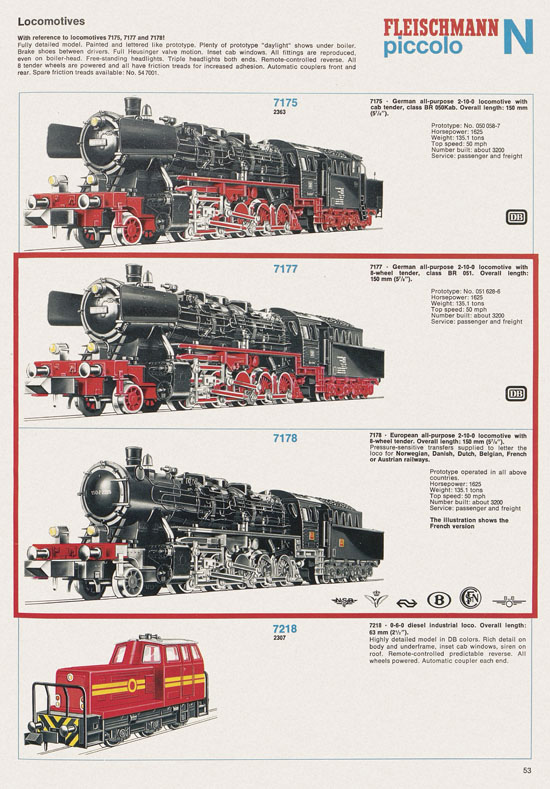 Seite 53 Fleischmann catalog 1971