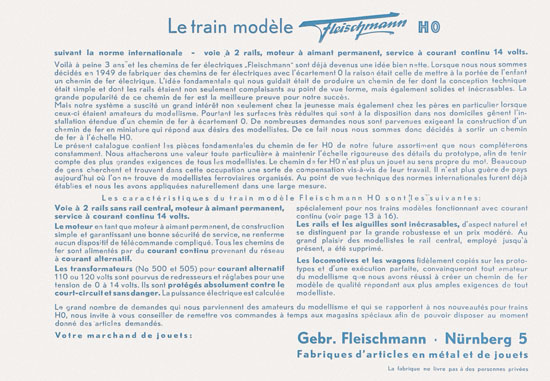 Fleischmann catalogue 1952