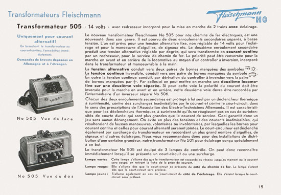 Fleischmann catalogue 1952