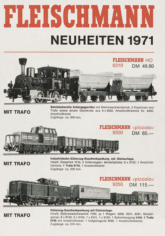 Seite 1 Fleischmann Neuheiten 1971